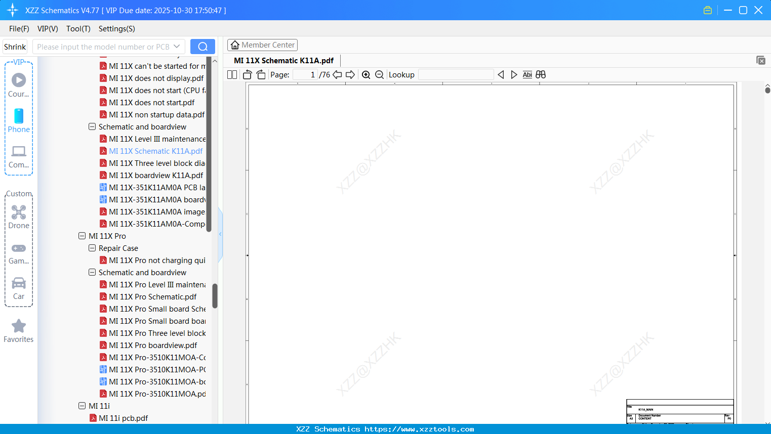 Xiaomi MI 11X Schematic K11A